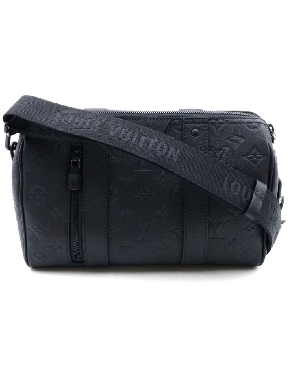 Louis Vuitton Monogram Shadow City Keepall 2-Way Shoulder Bag Mini Black